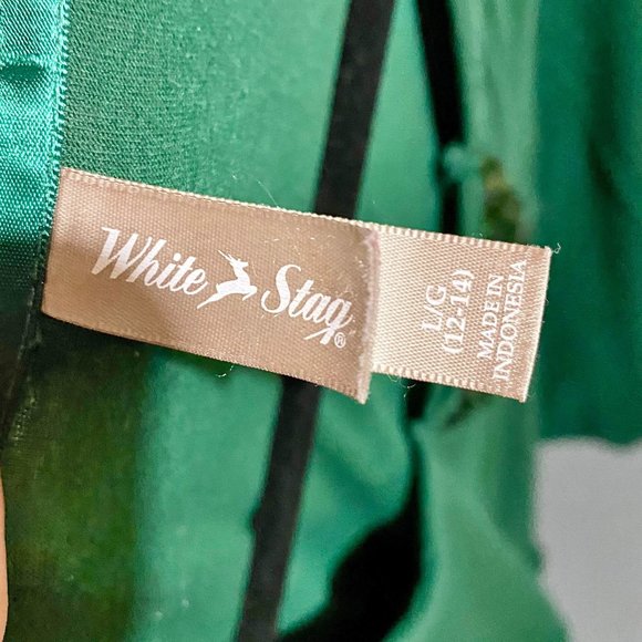 White Stag Emerald Green Blouse with Sequin Bust (L/G 12-14) - Picture 6 of 7